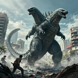 Manila being attacked by a kaiju