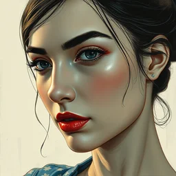 sasha grey. highly detailed, digital painting, watercolor, soviet realism, engraving, artstation, concept art, smooth, sharp focus, vivid grunge, manga, illustration, unreal engine 5, 8 k, art by bilibin and kuvshinov and malevich and mucha