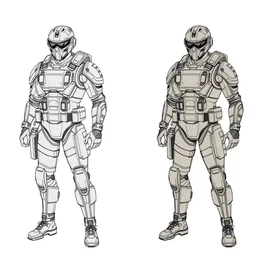 sketches concept art standard tactial soldier lightweight nano chest armor plating millitary modern future era variants digital outline