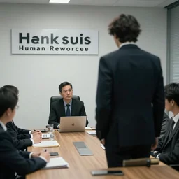 The pursuer from Dark Souls at a Human Resources office meeting, photo