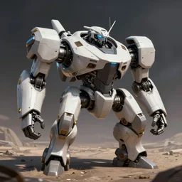 a concept art of a tesla combat mech, artstation