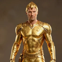 captain picard made out of pure gold, unreal 5, hyperrealistic, octane render, cosplay, rpg portrait, dynamic lighting