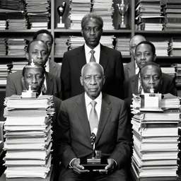 Photo of the O5 Council, black and white photograph, archived files, award winning photography, 4KHD