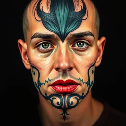 face tattoo, by jonathan eggbourne