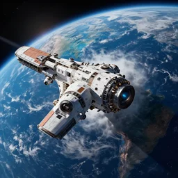 Space ship colliding with the earth, cinematic photography, 4k, highly detailed, trending on artstation