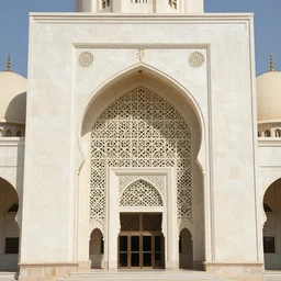 exterior view of a mosque, geometric islamic art