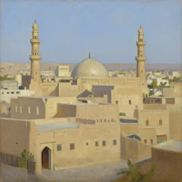 sana'a old city, by greg rutkowski, oil on canvas