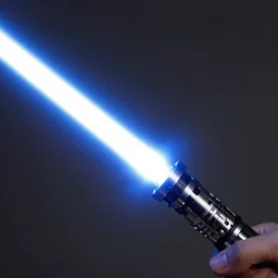 closeup of a lightsaber beam, 4 k photo