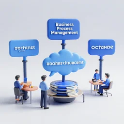 business process management, 3 d render octane, highly detailed