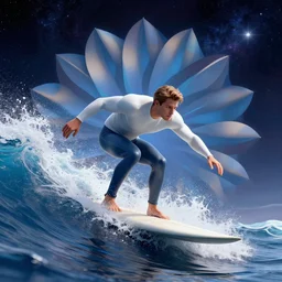 surfing by roy ahlgren or victor vasarely, digital art, cosmic, 3 d high definition, trending on artstation, photorealistic, high resolution, 8 k, octane, hyper detailed, trending on deviantart insane details, intricate, elite, ornate, elegant trend, highly detailed and intricate, sharp focus, photography, unreal engine