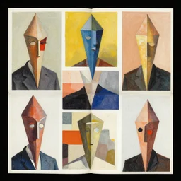 abstract coneheads magazine collage by hannah hoch