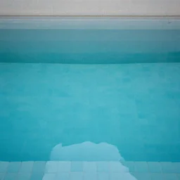 A liminal picture of water, tiles, pool creepy, liminal space
