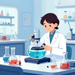 5 0 s era science lab, illustration