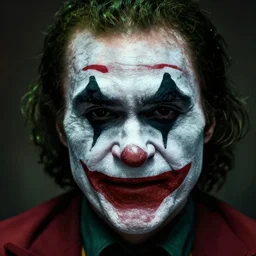 joker face close up dark background Gotham