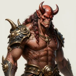 a portrait of hell boy, intricate, highly detailed, ray tracing, digital painting, artstation, concept art, smooth, sharp focus, illustration, art by artgerm and greg rutkowski and alphonse mucha, 8 k