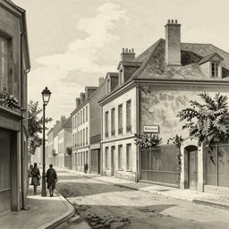 street view of a Maisons-Alfort in 1850