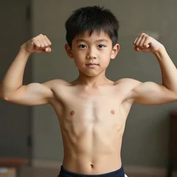 a hot shirtless 1 8 years old boy with abs and bisceps