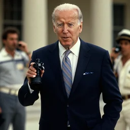 film still of joe biden as tony montana in scarface movie, 8 k