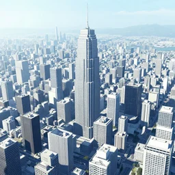 megacity in the style of hiroshi ono