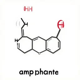 an organic chemistry bond line diagram of a stimulant chemical more effective than amphetamine,