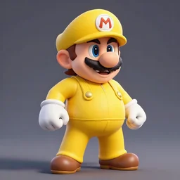 Gameplay screenshot of Elon Musk as Wario, nintendo, yellow suit, studio lighting, model, HDR, 24MP, fantasy, high detail, elegant, digital painting, natural light, intricate, textured skin, highly detailed, artstation, sharp, focus, illustration, Anna Dittmann, Ilya Kuvshinov, Nikolay Makovsky