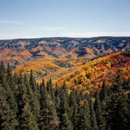 A colorful landscape photo by Ansel Adams