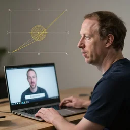 pavel durov communicates with mark zuckerberg via skype, technology realism, 8 k detail, proportions, golden ratio, composition, soft light, depth of field, focus