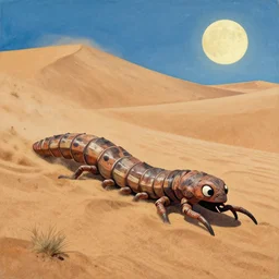 dune worm in the style of picasso
