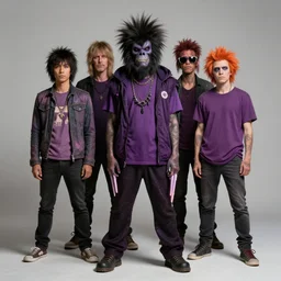 the gorillaz band as humans. realistic dslr photo