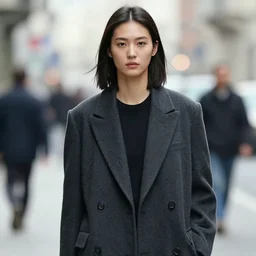 fashion model on the street, photo by peter lindbergh, highly detailed