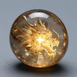 sunstome of dragon head inside a shaded gemstone, gem, glowing, radiating light