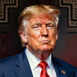 A Keith Haring portrait of Donald Trump