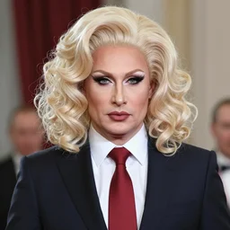 Vladimir Poutine as a drag queen