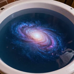Galaxy inside A jacuzzi,water is made of stardust, 🌌,