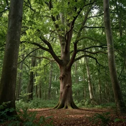 A photograph of a tree walking in the forest, very detailed, 8k, ultrarealistic, fantasy