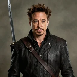 robert downey jr. portrait as a dnd character fantasy art.