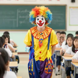 clown from it works at a school