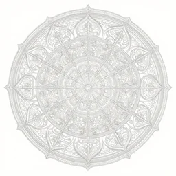 radial, mandala, symmetrical, intricate, fine detail, radiant, crisp, clean, smooth lines, tibetan, pictorial