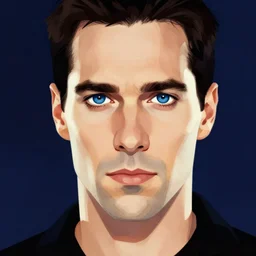 franklin booth illustration of a man with blue eyes in the matrix