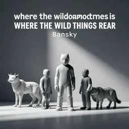 a futuristic version of where the wild things are by bansky