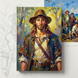 ismail inceoglu epic oil on canvas painting of a robin hood cover book, line art!!, ink, art concept for a book cover!!, harmonic colours, thik brushstrokes, ran movie still, akira kurosawa photography, highly detailed, centered, hyperrealism, romantic, concept art, smooth, sharp focus trending on artstation, by greg manchess and by craig mullins and by kilian eng and by jake parker