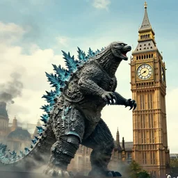 godzilla destroying big ben
