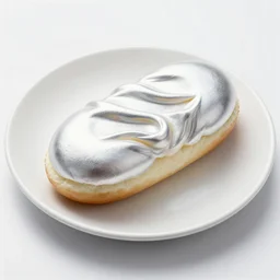 silver eggo on a plate