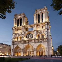 contemporary notre dame by bjarke ingels group, modern architecture, contemporary, 4 k, octane render, concept art, trending on artstation, unreal 5, volumetric lights, masterpiece