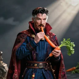 dr strange eats a carrot photo