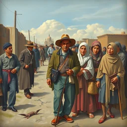 a painting of immigrants in argentina, 1 9 2 3