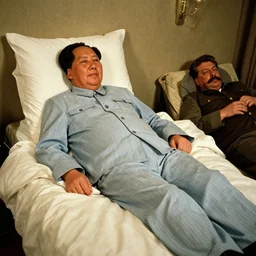 mao zedong in pyjamas at a sleepover with stalin 9 0's music video