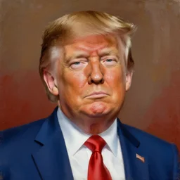 Donald Trump painting like a 5 years old