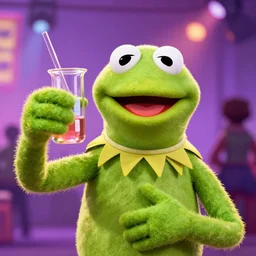 beaker from the muppets at a rave