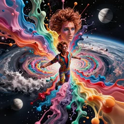 don juan's psychedelic trip in outer space of dream, collapse, colour splashes, wide angle, extremely high details quality, bao phan, viktor safonkin, bruce pennington, larry elmore, intricate, hyperrealistic oil painting on canvas, deep depth field, hd, hdr, 4 k, 8 k